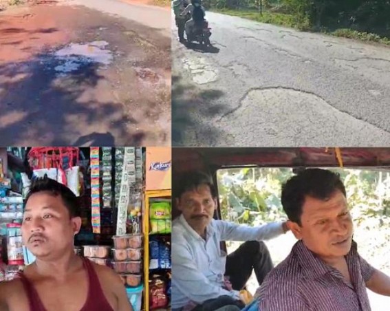 Poor maintenance works, pathetic road conditions trouble common men in South Tripura Poor maintenance works, pathetic road conditions trouble common men in South Tripura